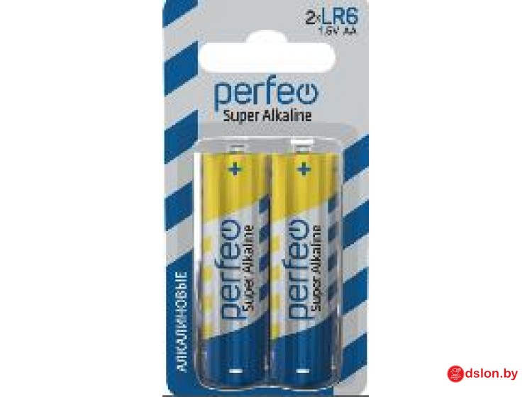 Эл.питания Perfeo LR6 2BL mini Super Alkaline  (блистер 2 шт, 40 шт/кор.)